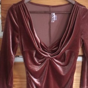 Mauvey velvet dress
